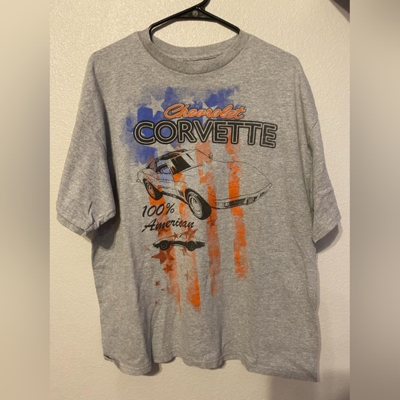 T-shirt Vintage Corvette Racing - Homme Noir Taille 2XL - Graphique Muscle Car - Occasion